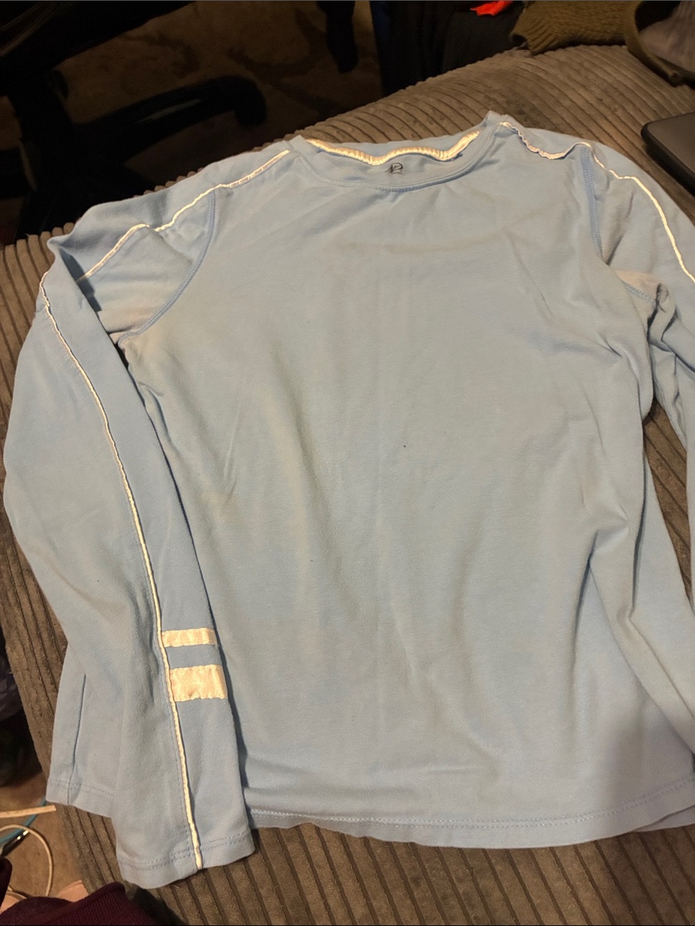 Light Blue Long-Sleeve woman’s Shirt - Casual athletic Top